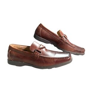 Stacy Adams Loafers Leather Square Toe Dress Shoes Career Comfort